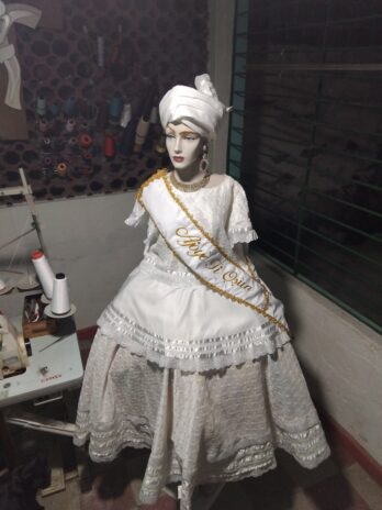 Faixa para Ekedji bordada em 3D e personalizada para Candoblé e Umbanda.