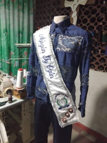 Faixa para Ogã bordada e personalizada para candoblé e Umbada