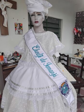 Faixa para Ekedji bordada e personalizada em 3d para Candoblé e Umbanda .