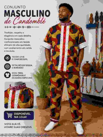 Conjunto para casal masculino e feminino para Candoblé e Umbanda .