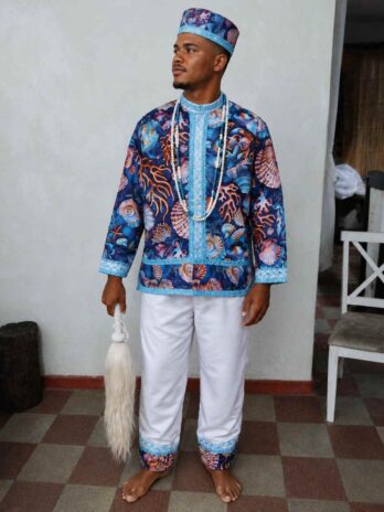 Conjunto masculino para filhos de yemanjá